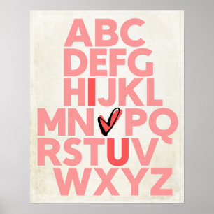 ABC I love U Poster