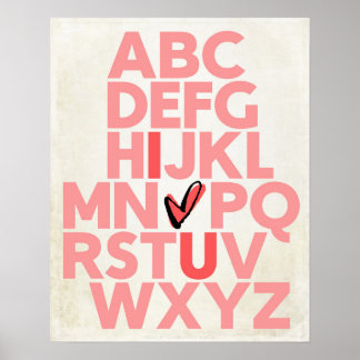 ABC I love U Poster