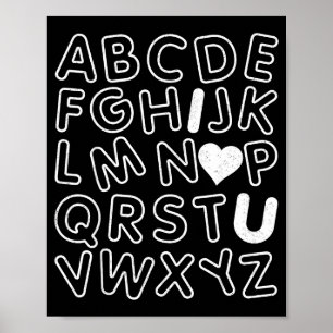 Abc I Love You Alphabet Teachers Day Valentines Da Poster