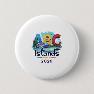 Abc Islands Aru Bonaire Curacao Cruise Vacation 20 6 Cm Round Badge
