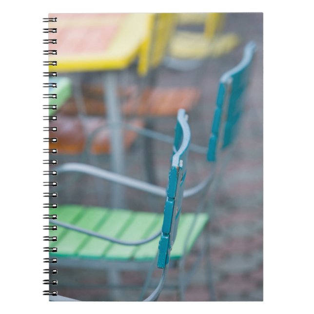 ABC Islands, ARUBA, Palm Beach: Colourful Cafe 2 Spiral Notebook (Front)