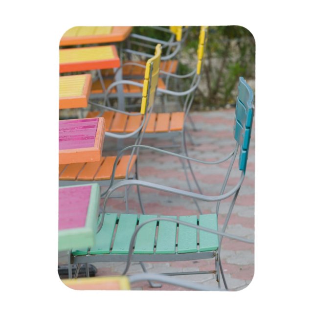 ABC Islands, ARUBA, Palm Beach: Colourful Cafe Magnet (Vertical)