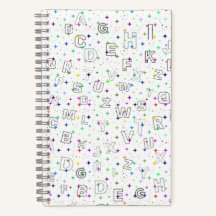 ABC on Starry Background -  Practice (5.5"x8.5") 