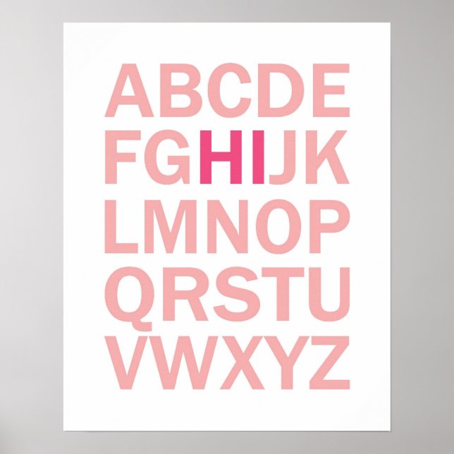 ABC poster with HI in bold colours (Front)