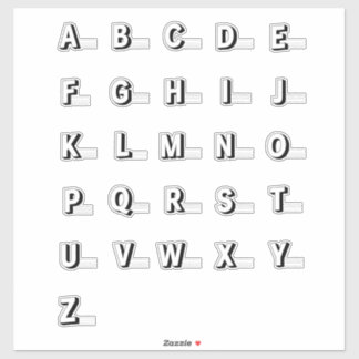 ABC practice sticker sheet