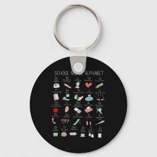 Abc School Nurse Alphabet Nurse Appreciation Nurse Key Ring