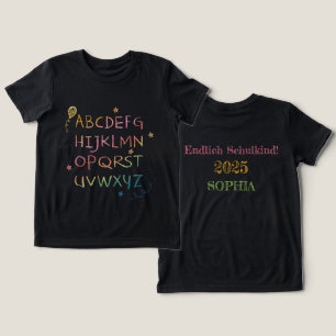 ABC Sterne bunt - Tafel Kreide Einschulung Tri-Blend Shirt