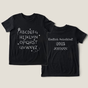 ABC Sterne weiß - Tafel Kreide   Einschulung Tri-Blend Shirt