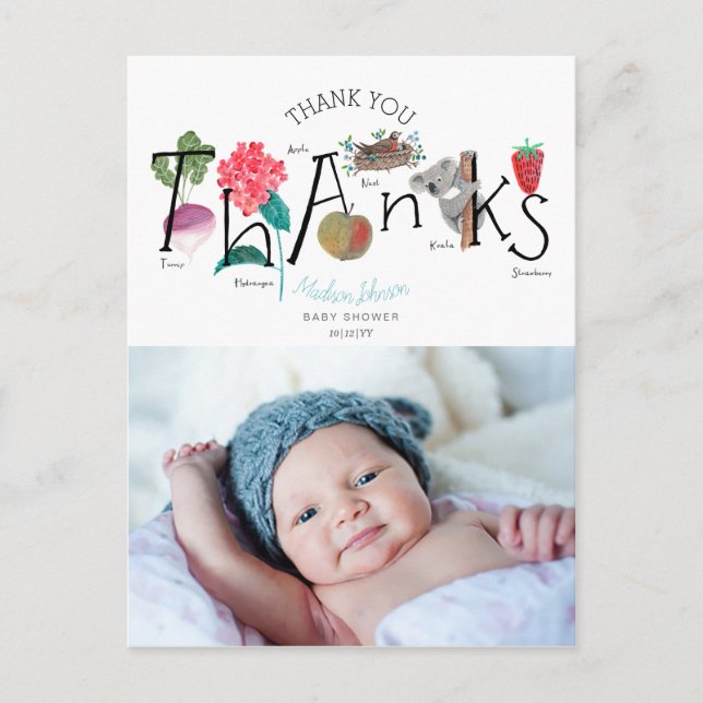 ABC | Thank You | Photo Postcard (Front)