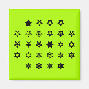 ABC to Star Symbols Cipher Code Key on Light Magnet