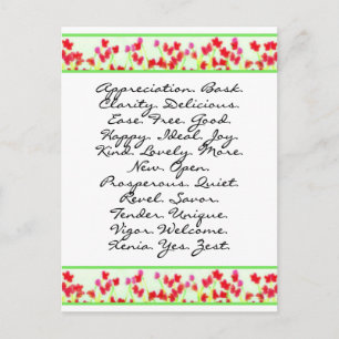 ABC your way into the Vortex Postcard