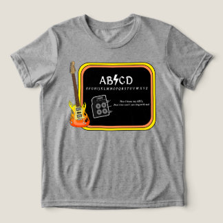 ABCD Alphabet AC/DC Spoof T-shirt Tri-Blend Shirt