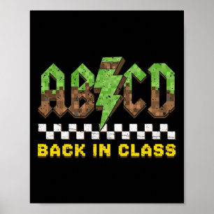 Abcd Back In Cl Rock Back To School Boys Girls Tea Poster