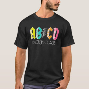 Abcd Back In Class Leopard Back To School 1 T-Shirt