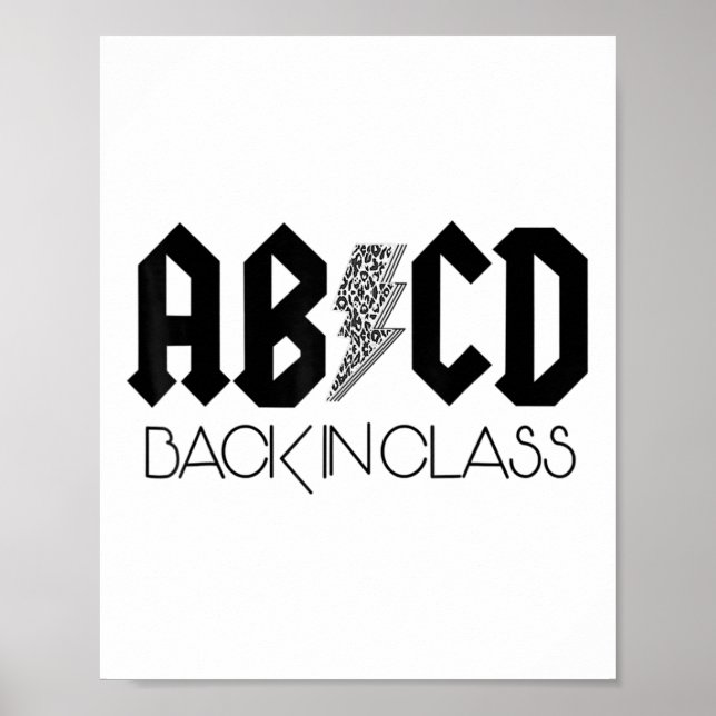 Abcd Ck In Cl Leopard Ck To School Teacher Kids  Poster (Front)
