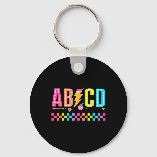 Abcd Ck To School Tee  Key Ring (Front)