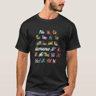abcd elemeno pre k kindergarten teacher cute back  T-Shirt