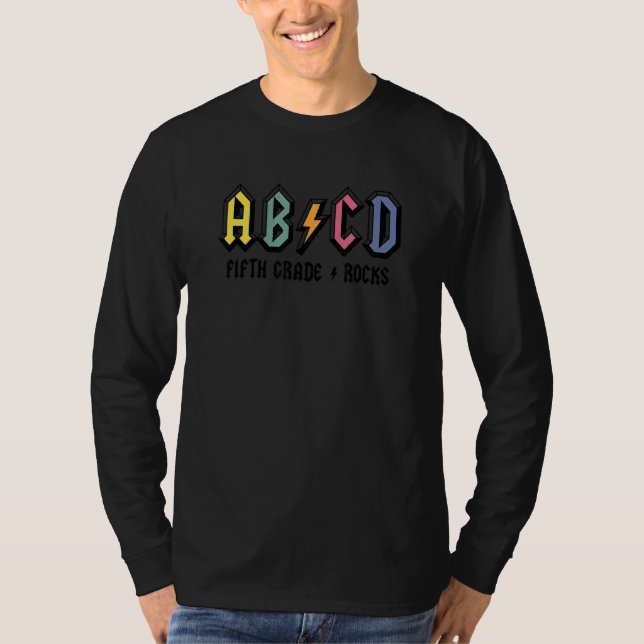 ABCD Fifth Grade Rocks T-Shirt (Front)