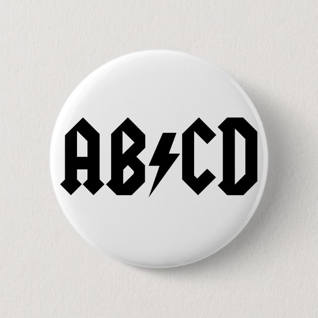 ABCD Item 6 Cm Round Badge (Front)