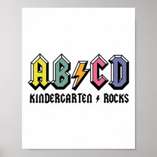 Abcd Kindergarten Rocks Ck To School Kindergarten Poster