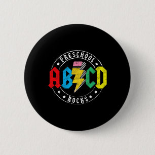 Abcd Preschool Rocks 1st Day Pre-k Teacher Back To 6 Cm Round Badge