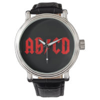 ABCD rock music funny symbol fake acdc joke school