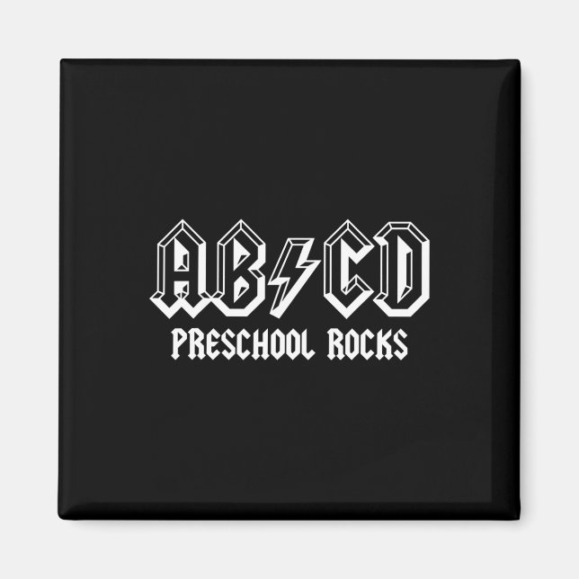 Abcd Rocks Back To School Preschool Rocks Fun Teac Magnet (Front)