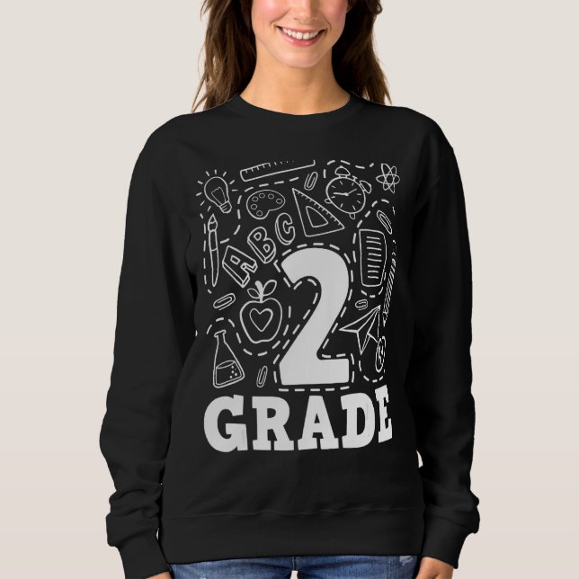 Abcd Second Grade Teacher Student Happy First Day  Sweatshirt (Front)
