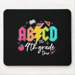 Abcd The 4th Grade Tour Pencil Lightning Rock Boys Mouse Pad