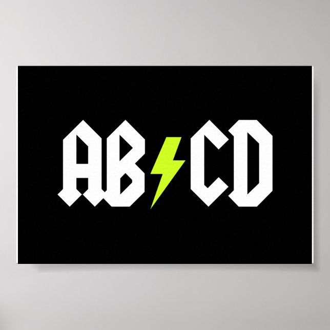ABCD Yellow Bolt Poster (Front)