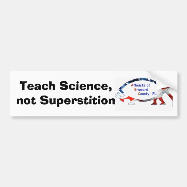 abcfish, Teach Science,not Superstition Bumper Sticker (Front)