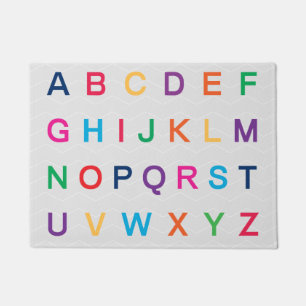 ABC's Alphabet learning colourful ABC letters Doormat