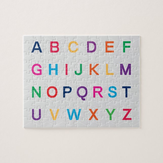 ABC's Alphabet learning colourful ABC letters Jigsaw Puzzle (Horizontal)