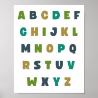 ABC's. alphabet. letters. Poster & Prints