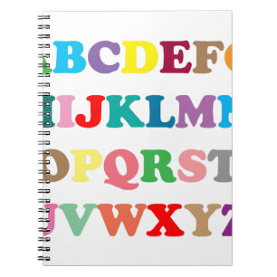 ABC's colourful letters Spiral Notebook