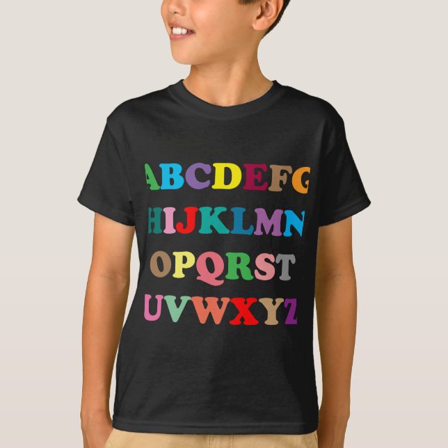 ABC's colourful letters T-Shirt (Front)