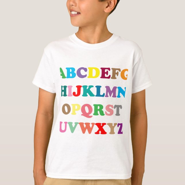 ABC's colourful letters T-Shirt (Front)