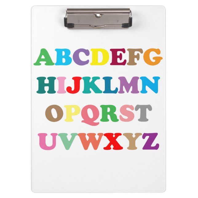 ABC's colourful text Clipboard (Front)