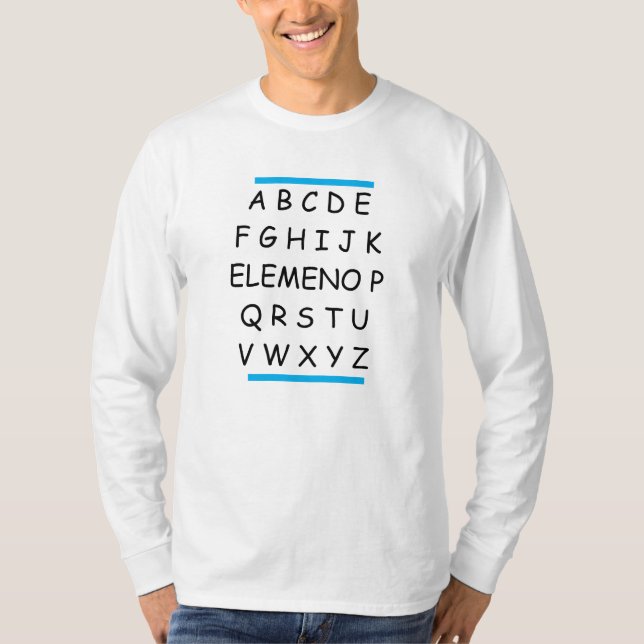 ABC's Funny Sarcastic Grammar T-Shirt (Front)
