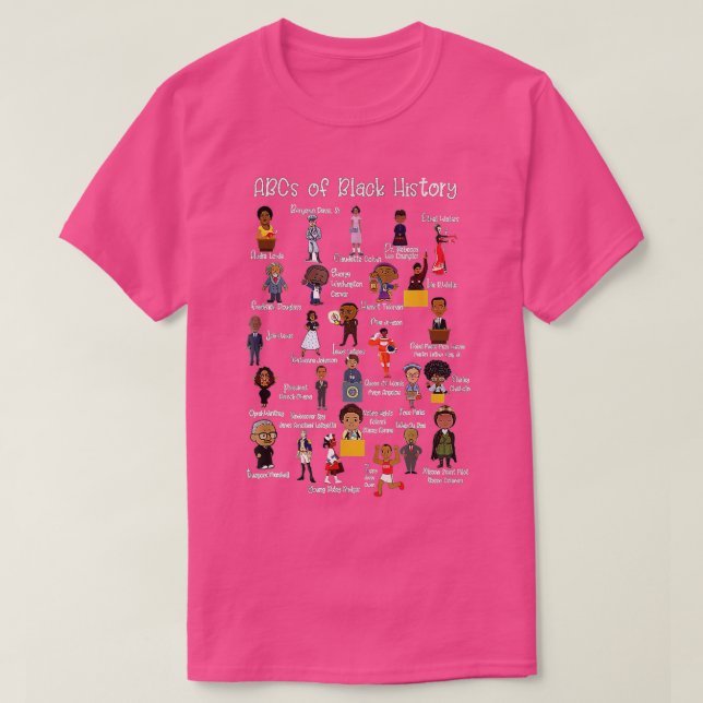 ABCs of Black History Month Shirt Original Black H (Design Front)