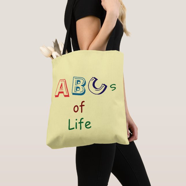 ABCs of Life Tote Bag (Close Up)