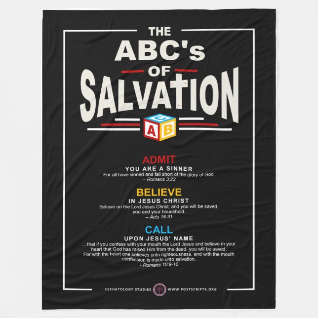 ABCs of Salvation Fleece Blanket (Front)