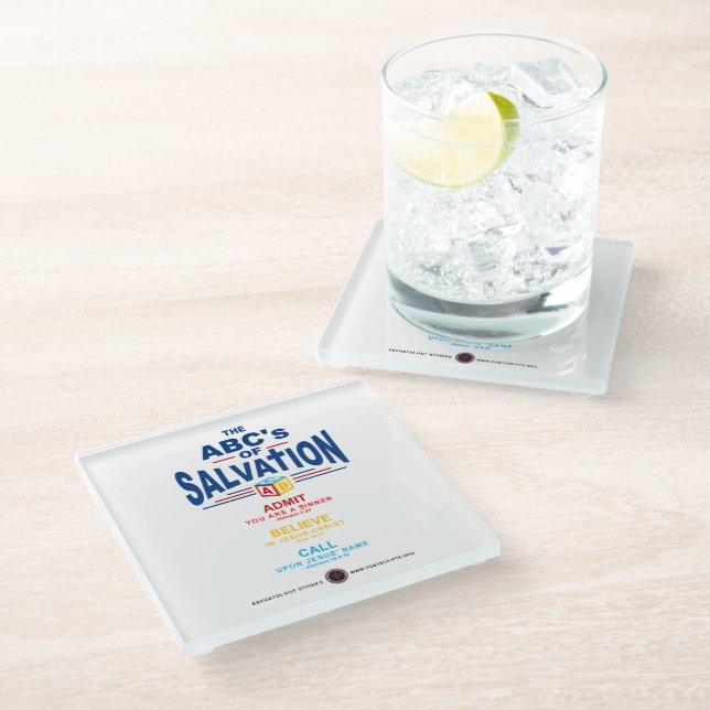 ABCs of Salvation Glass Coaster (Angled)