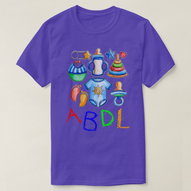 ABDL adult baby diaper lover Baby Items Collection T-Shirt (Design Front)