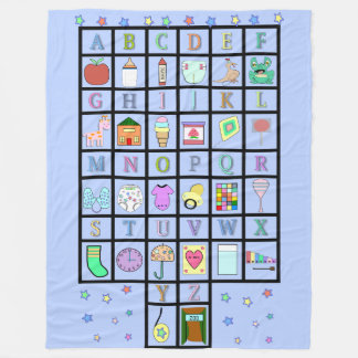 ABDL Alphabet blueblanket | Adult Baby | Baby4life Fleece Blanket