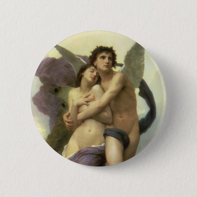 Abduction (aka Ravishment) of Psyche by Bouguereau 6 Cm Round Badge (Front)