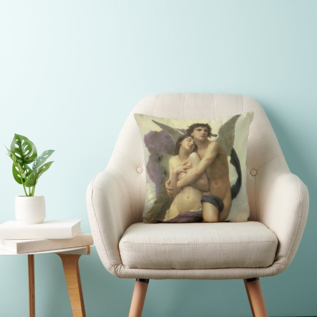 Abduction (aka Ravishment) of Psyche by Bouguereau Cushion (Chair)