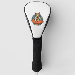 Abduction Dog – UFO Beaming Pup Golf Head Cover