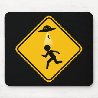 Abduction Road Sign Mouse Pad
