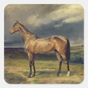 Abdul Medschid' the chestnut arab horse, 1855 Square Sticker